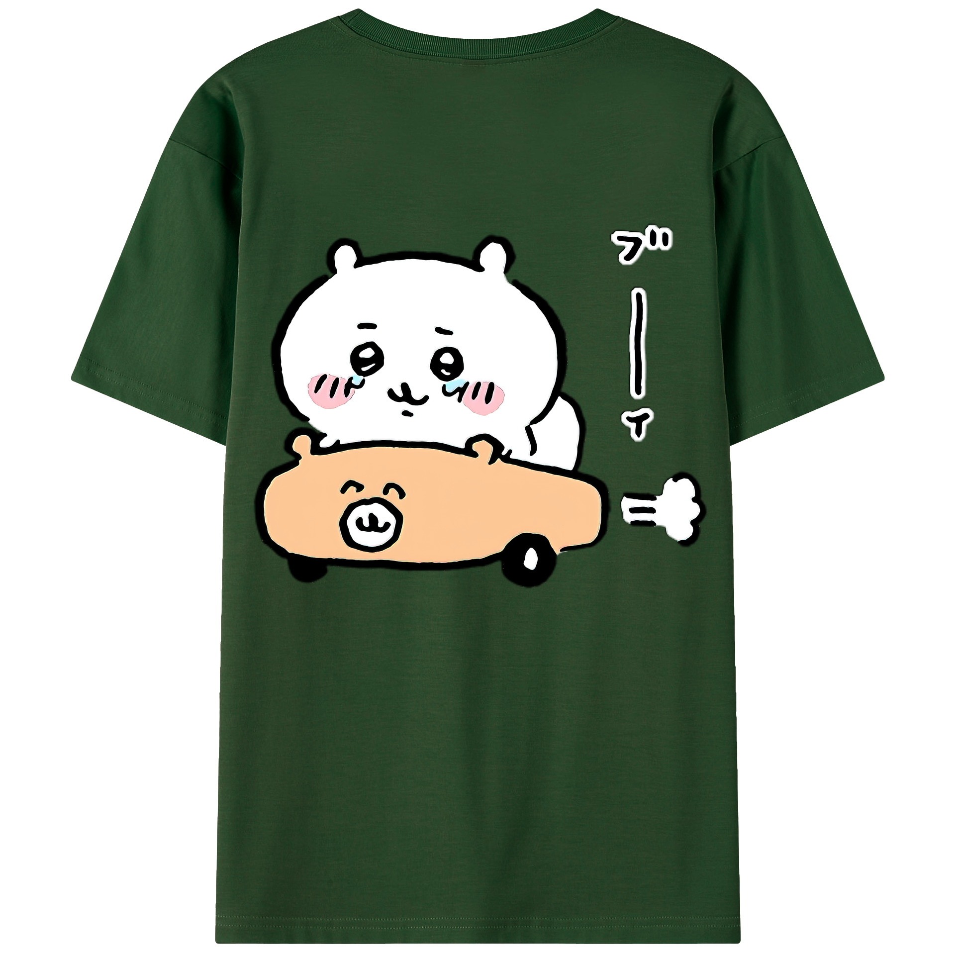（画像用） ちいかわ ちいかわ Chii-kawa chiikawa 綿100％半袖Tシャツ（背面プリント）